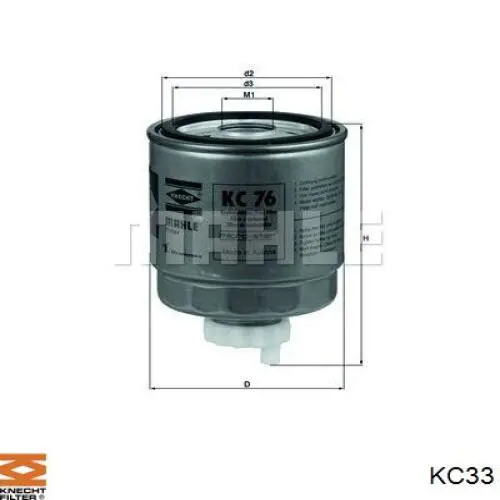 KC33 Knecht-Mahle filtro combustible