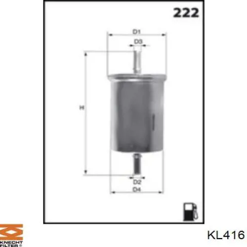 Filtro combustible Renault Scenic 2 JM0, JM1