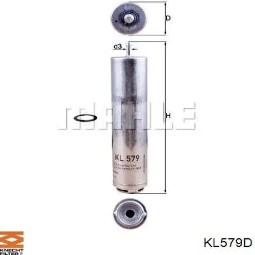 KL579D Knecht-Mahle filtro combustible