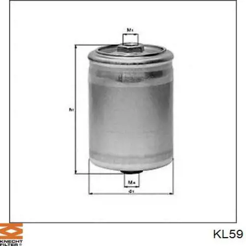 KL59 Knecht-Mahle filtro de combustible