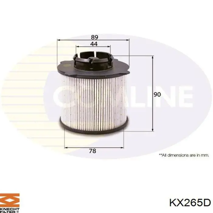 KX265D Knecht-Mahle filtro combustible