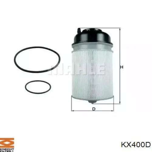 KX400D Knecht-Mahle filtro combustible