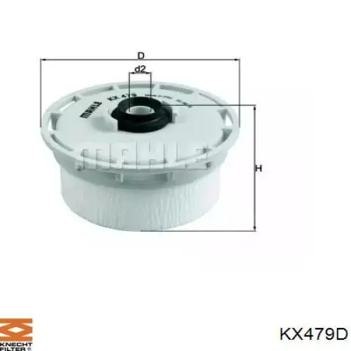 KX479D Knecht-Mahle filtro de combustible