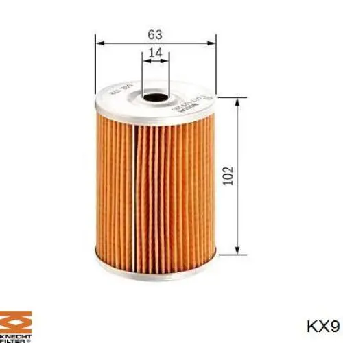 KX9 Knecht-Mahle filtro combustible