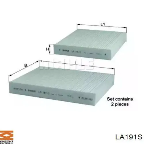 LA191S Knecht-Mahle filtro de habitáculo