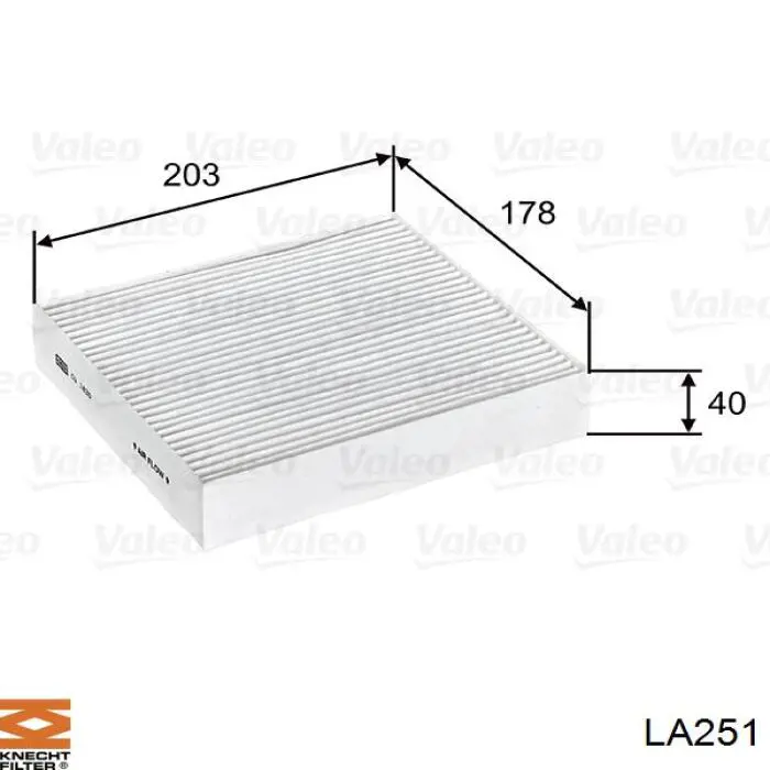 LA251 Knecht-Mahle filtro de habitáculo