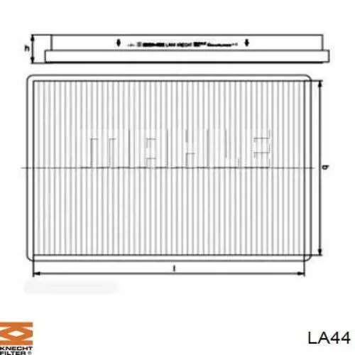 LA44 Knecht-Mahle filtro de habitáculo