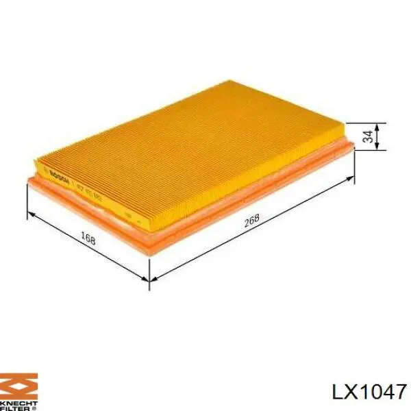 LX1047 Knecht-Mahle filtro de aire