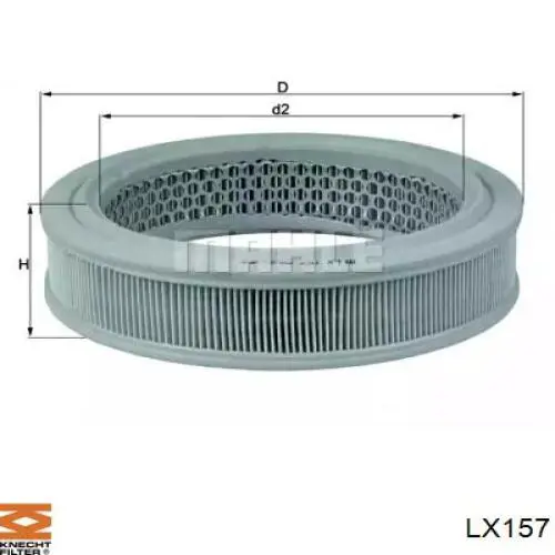 LX157 Knecht-Mahle filtro de aire