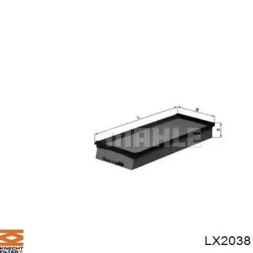 LX2038 Knecht-Mahle filtro de aire