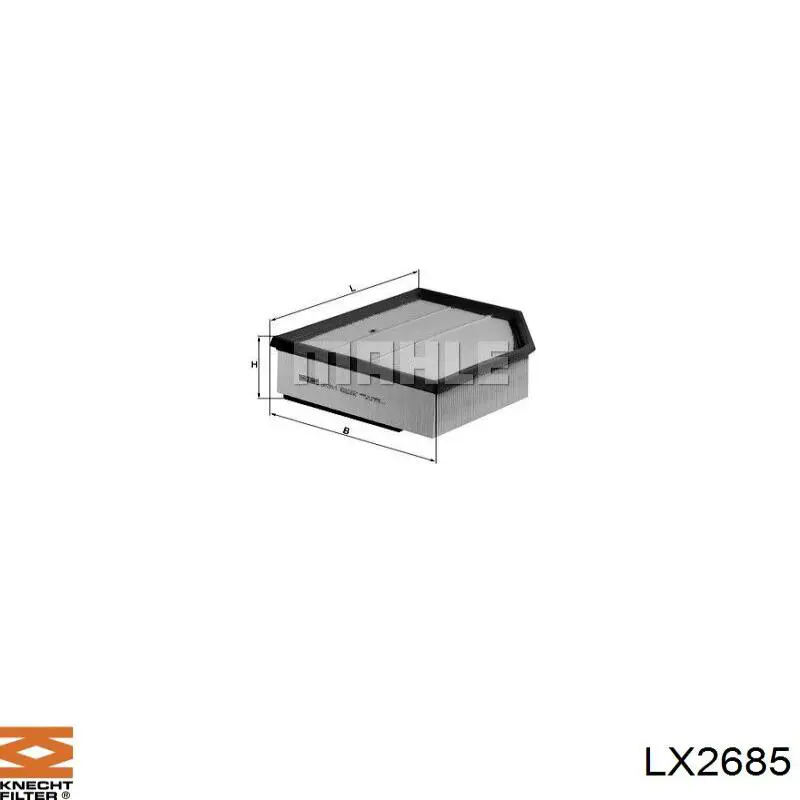 LX2685 Knecht-Mahle filtro de aire