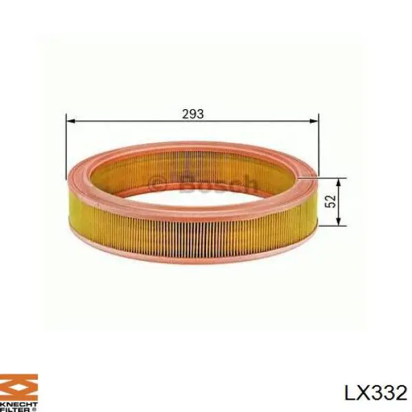 LX332 Knecht-Mahle filtro de aire