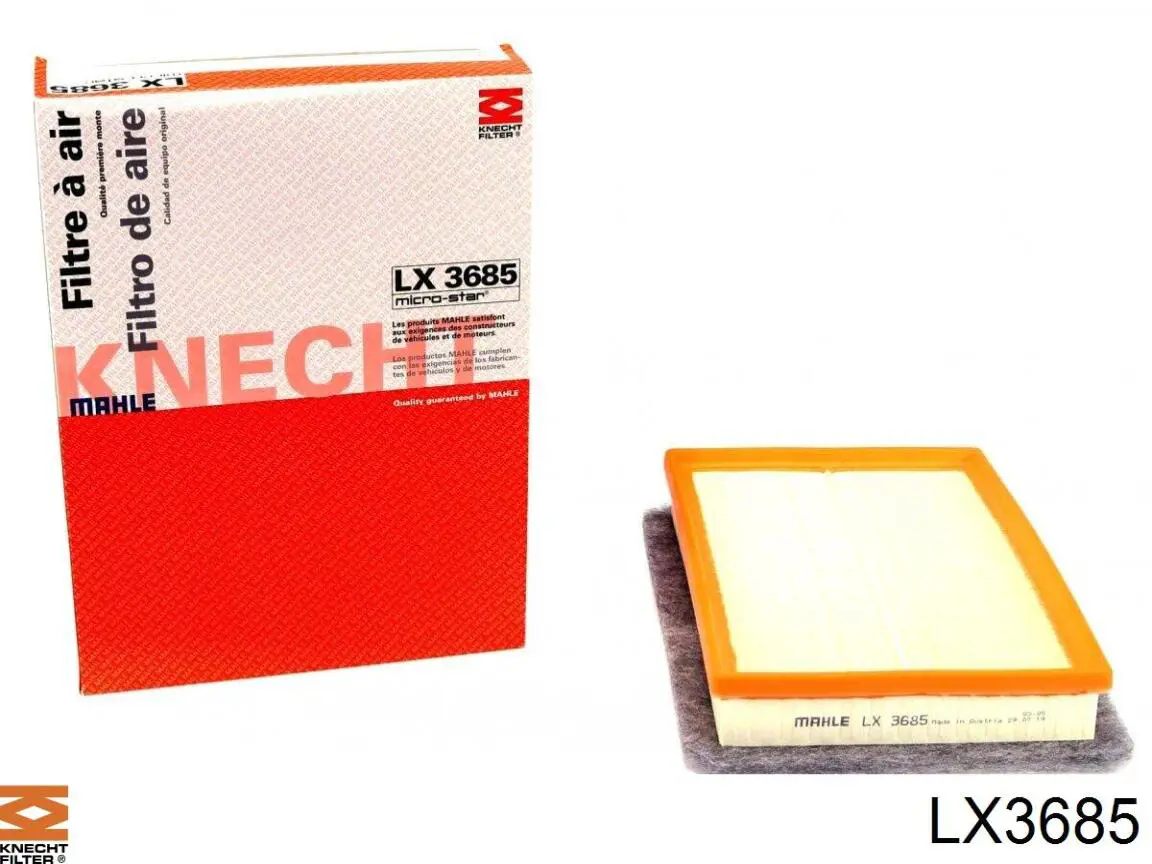 LX3685 Knecht-Mahle filtro de aire