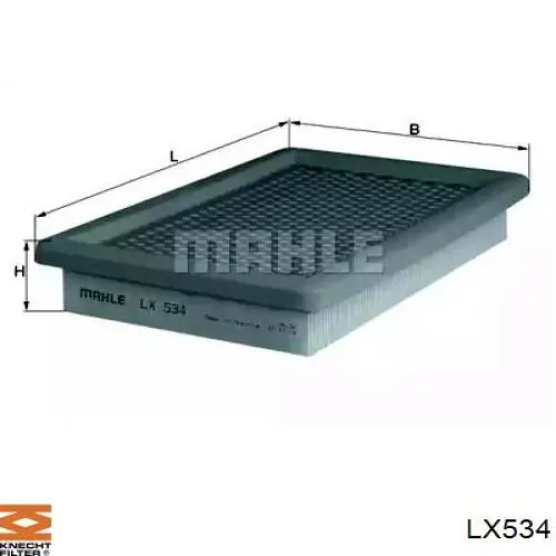 LX534 Knecht-Mahle filtro de aire