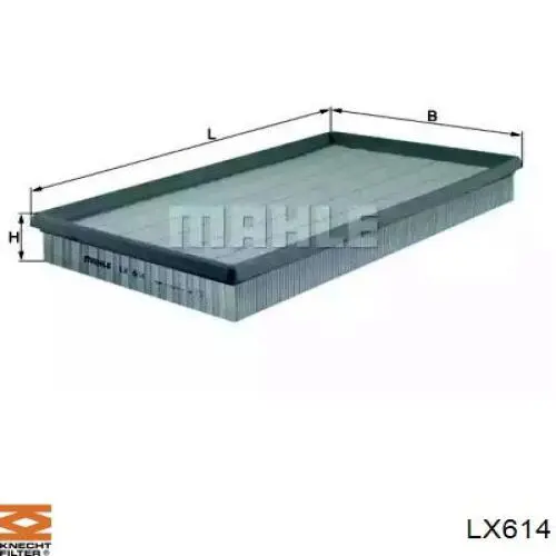 LX614 Knecht-Mahle filtro de aire