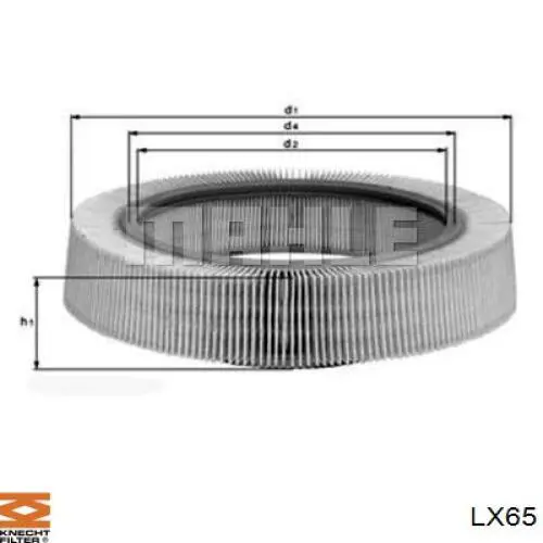 LX65 Knecht-Mahle filtro de aire