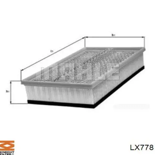 LX778 Knecht-Mahle filtro de aire