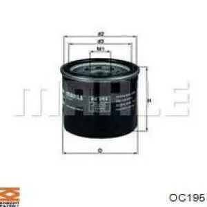 OC195 Knecht-Mahle filtro de aceite