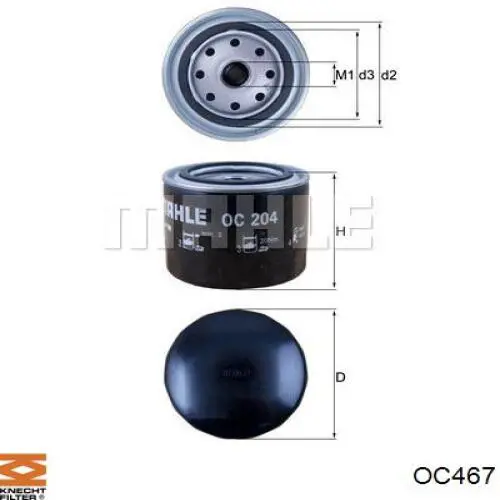 Filtro de aceite Renault Megane 1 LA0, LA1