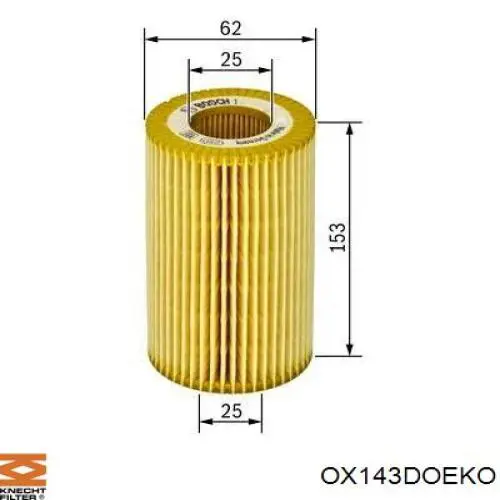 OX143DOEKO Knecht-Mahle filtro de aceite