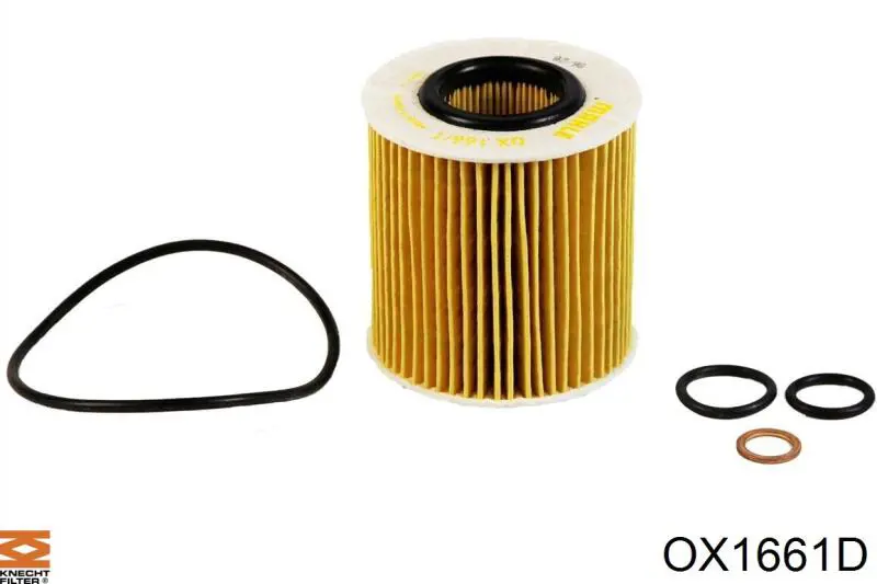 OX1661D Knecht-Mahle filtro de aceite