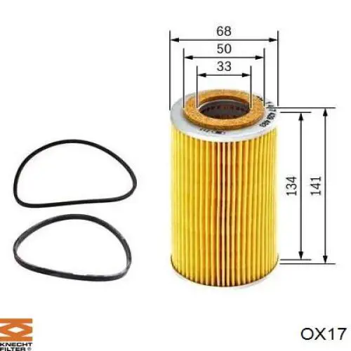 OX17 Knecht-Mahle filtro de aceite