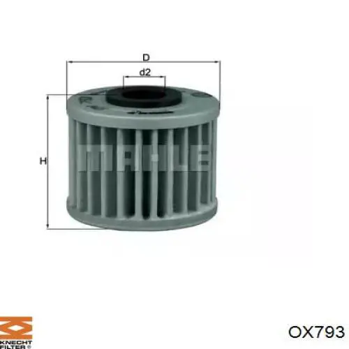 OX 793 Knecht-Mahle filtro de aceite