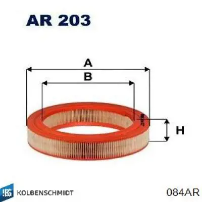 084-AR Kolbenschmidt filtro de aire