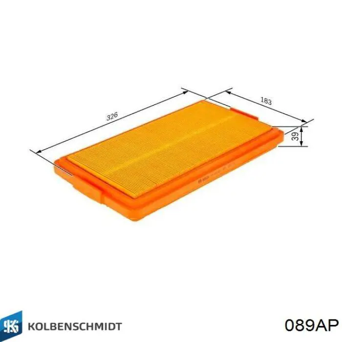 089AP Kolbenschmidt filtro de aire