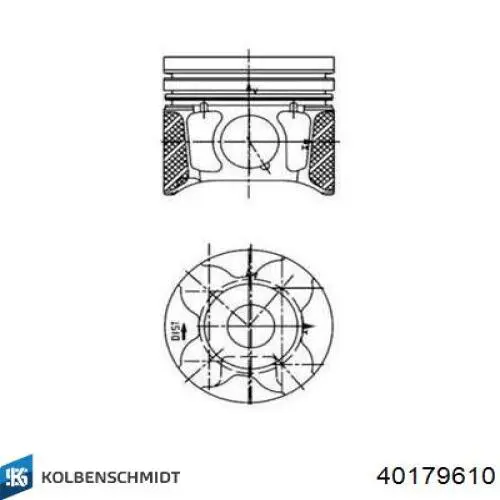 Pistón completo para 1 cilindro, segunda reparación (+0,50 mm) 3104498050 Yenmak