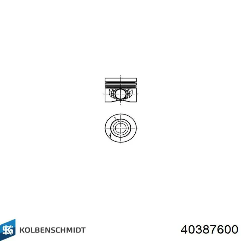 40387600 Kolbenschmidt pistón completo para 1 cilindro, std