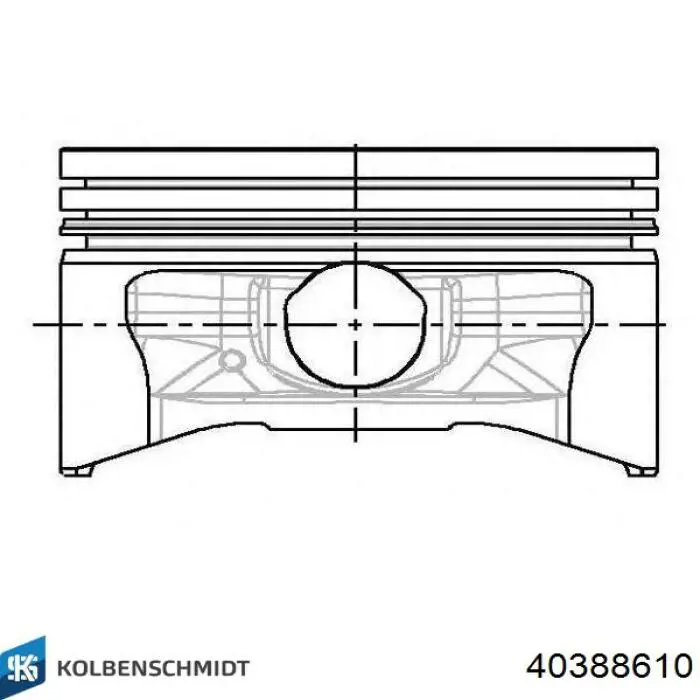 Comprar 40388610 Kolbenschmidt Pistón completo para un cilindro, primera sobremedida (+0,25 mm)