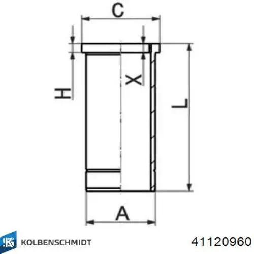 41120960 Kolbenschmidt Juego de pistón y camisa