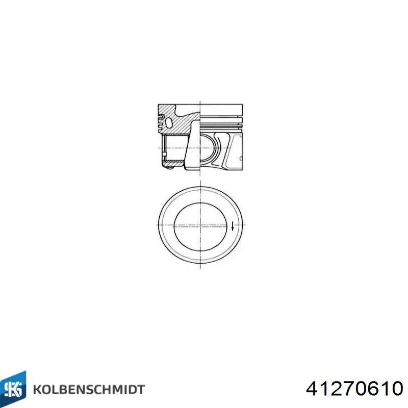 Pistón completo para un cilindro, primera sobremedida (+0,25 mm) Kolbenschmidt 41270610 precio, desde 162,24 EUR