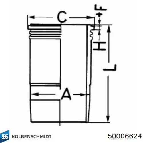 50006624 Kolbenschmidt junta anular, camisa cilindro