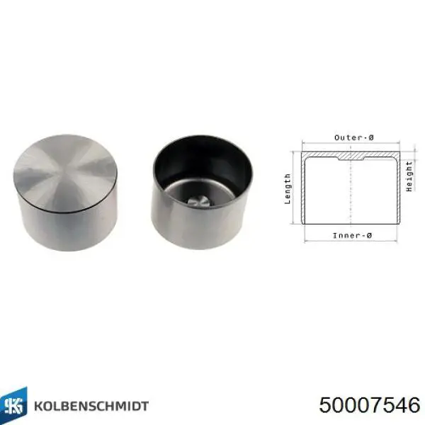 Taqués hidráulicos Kolbenschmidt 50007546 precio, desde 6,90 EUR