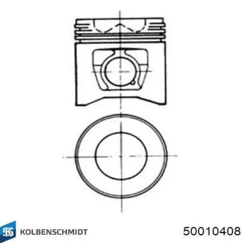 50010408 Kolbenschmidt Juego de anillos de pistón para 1 cilindro, STD