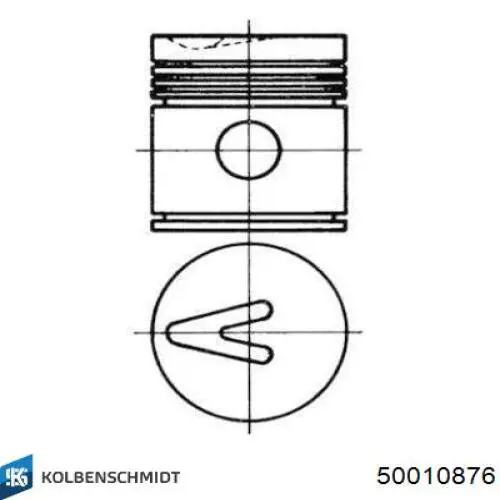 50010876 Kolbenschmidt juego de aros de pistón para 1 cilindro, std