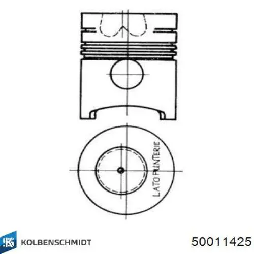 50011425 Kolbenschmidt juego de aros de pistón para 1 cilindro, std