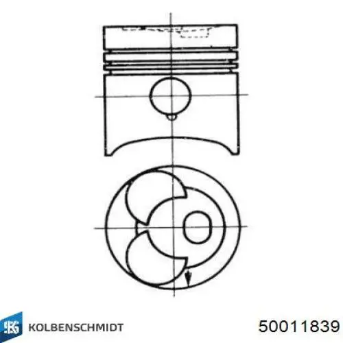 50011839 Kolbenschmidt juego de aros de pistón de motor, cota de reparación +0,50 mm