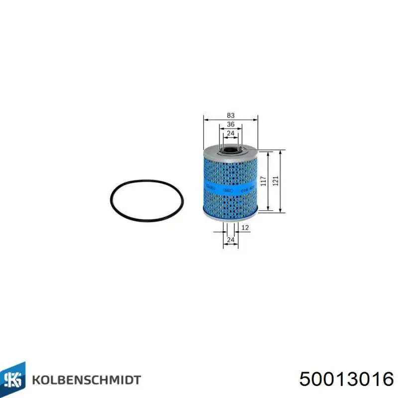 50013016 Kolbenschmidt filtro de aceite