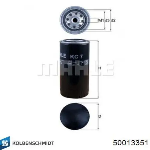 Filtro combustible Kolbenschmidt 50013351 precio, desde 9,54 EUR