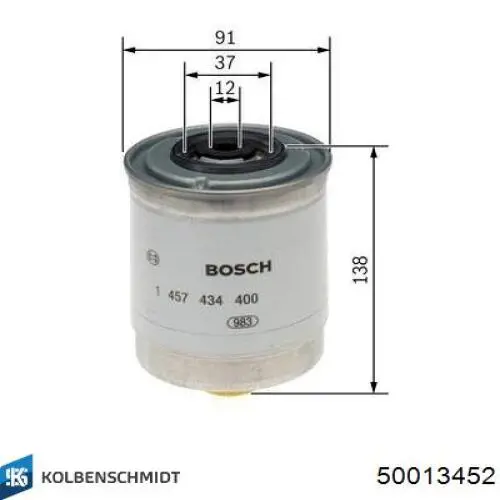 50013452 Kolbenschmidt filtro combustible