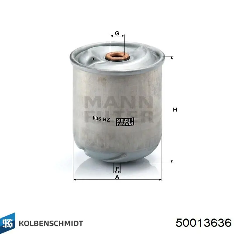 50013636 Kolbenschmidt filtro de aceite