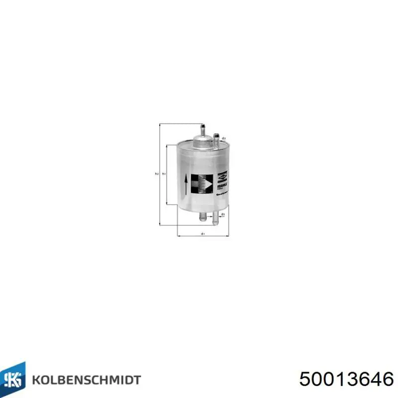 50013646 Kolbenschmidt filtro combustible