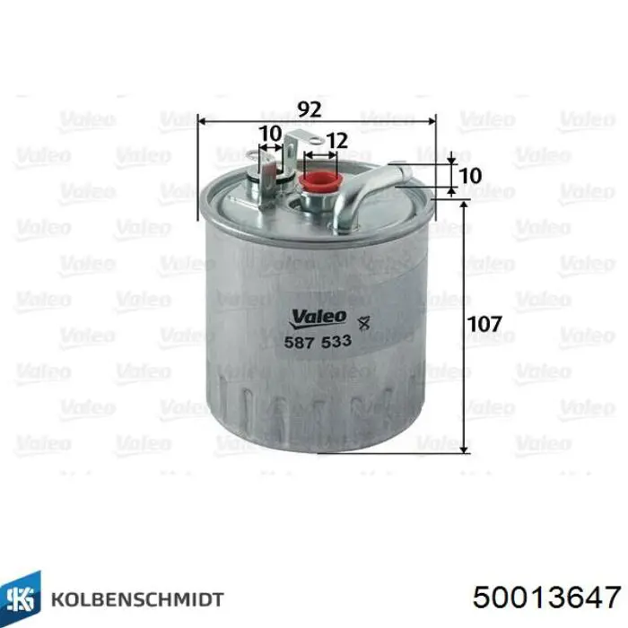 Comprar 50013647 Kolbenschmidt Filtro diesel