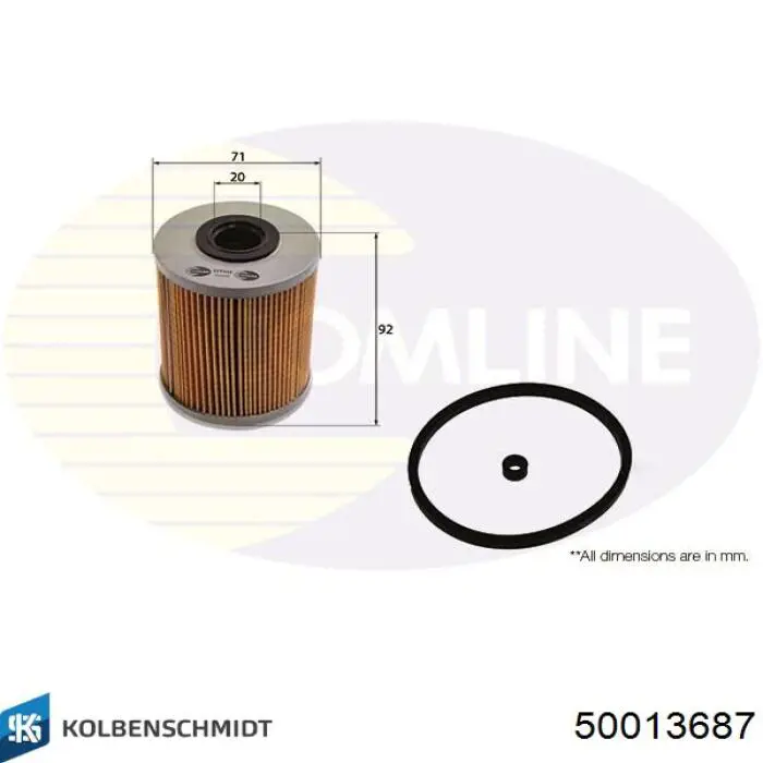 Filtro combustible Kolbenschmidt 50013687 precio, desde 6,56 EUR