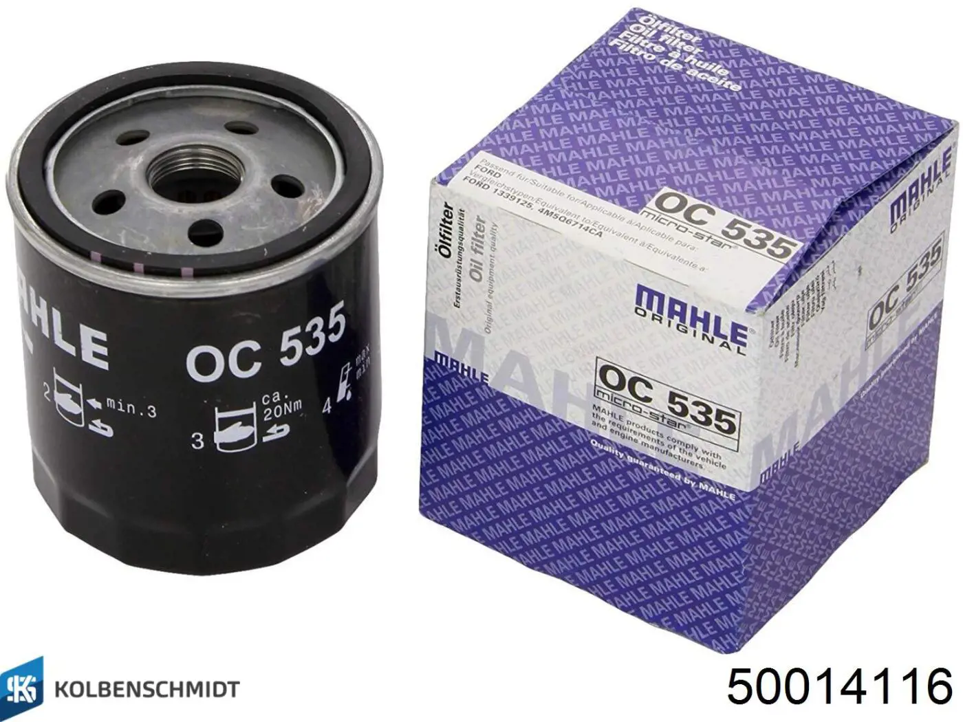 50014116 Kolbenschmidt filtro de aceite