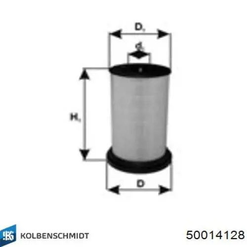 50014128 Kolbenschmidt filtro de aire
