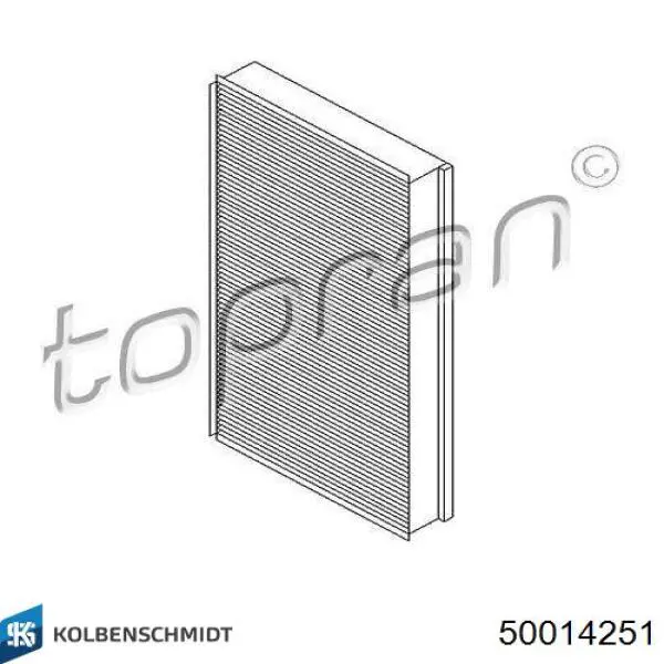 50014251 Kolbenschmidt filtro de habitáculo